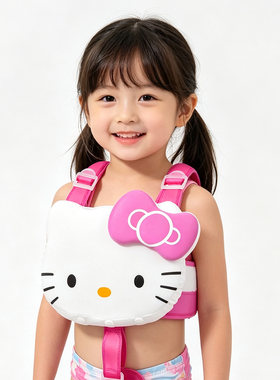 hello kitty背包式浮板 幼儿园3-7岁儿童学游泳辅助泡沫垫KT猫