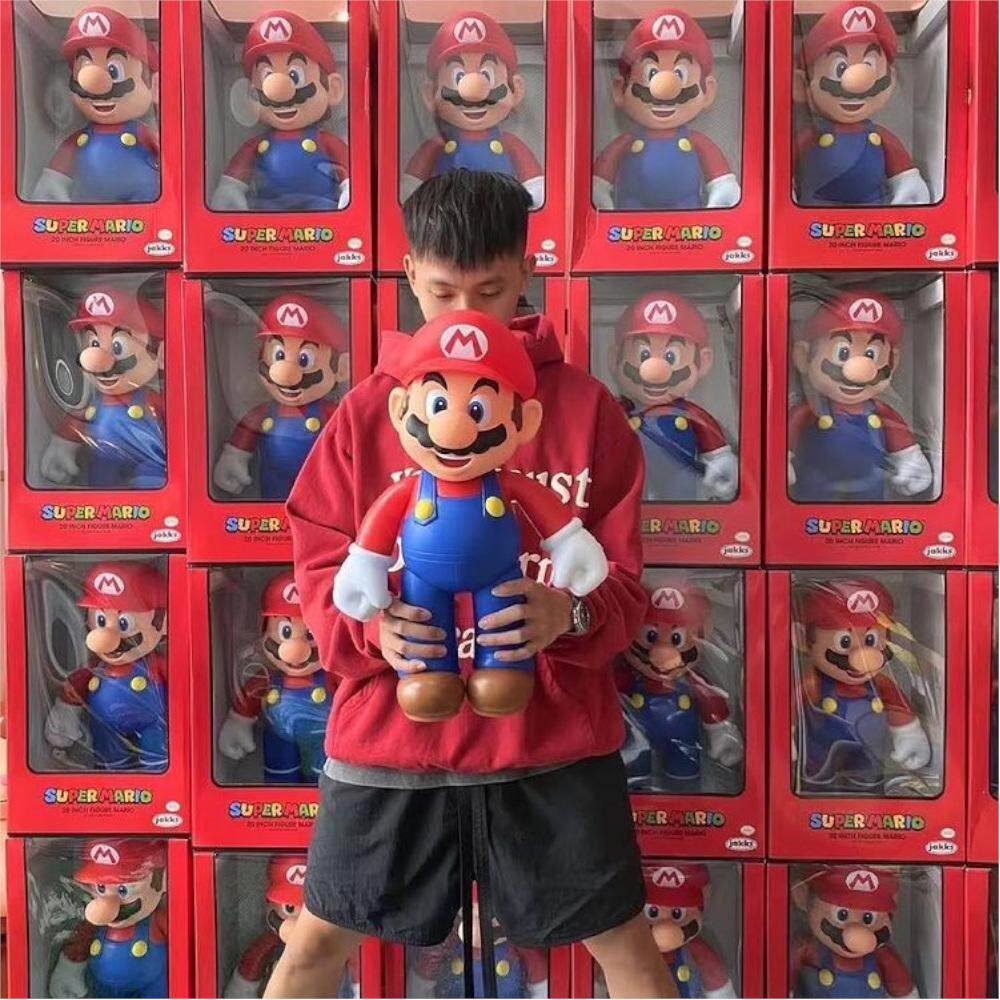 出口日本正版现货 超级马里奥马力欧潮玩公仔 50CM超大号摆件玩具