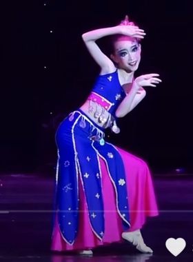 儿童小舞蹈家月之花语演出服装女童表演傣族舞服民族舞独舞比赛