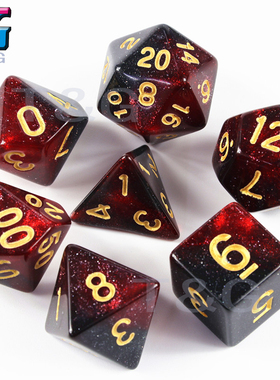 多面数字骰子教具COC跑团色子克苏鲁DND4 6 8 10 12 20面+-运算号