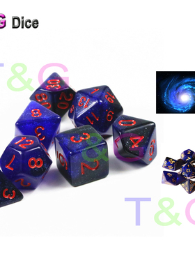 新款宇宙星空骰子DND跑团多面桌游色子甩子桌游配件流浪地球系列