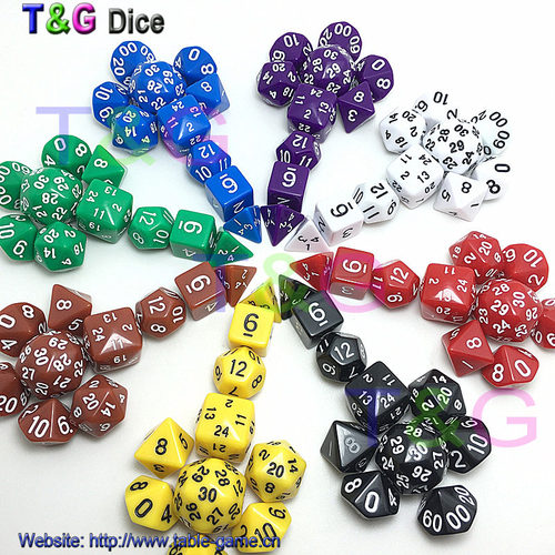 新款10粒升级套装骰子多面色子万智DND COC 跑团道具骰子品质之选 - 封面