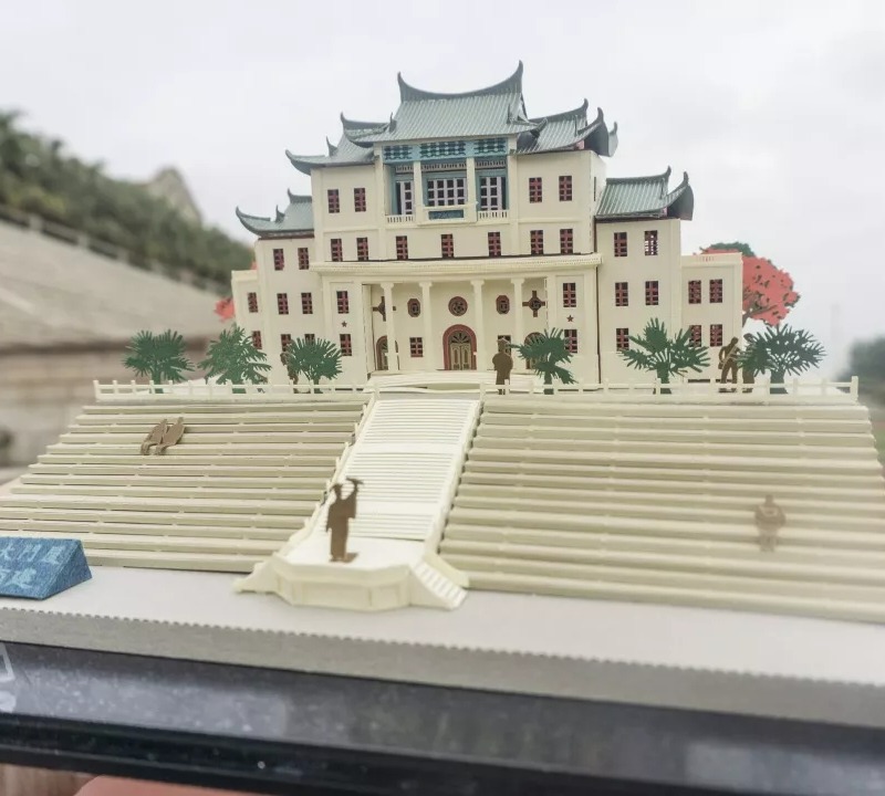 鼓浪屿厦门大学福州三坊七巷水榭戏台微缩纸雕建筑旅游伴手礼贺卡