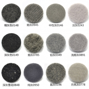 风衣大衣平板扣子热卖 浅烟灰深灰色平面毛呢纽扣 淡灰色包布钮扣