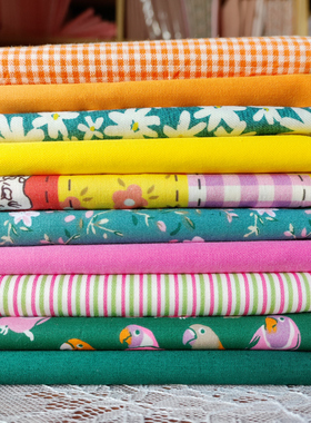 青橙黄色娃衣手工样布组 棉花娃娃拍照背景布料 20926