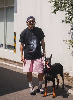 SEVENMF「潮牌速干短裤」潮流防水透气短裤薄款宽松五分裤男