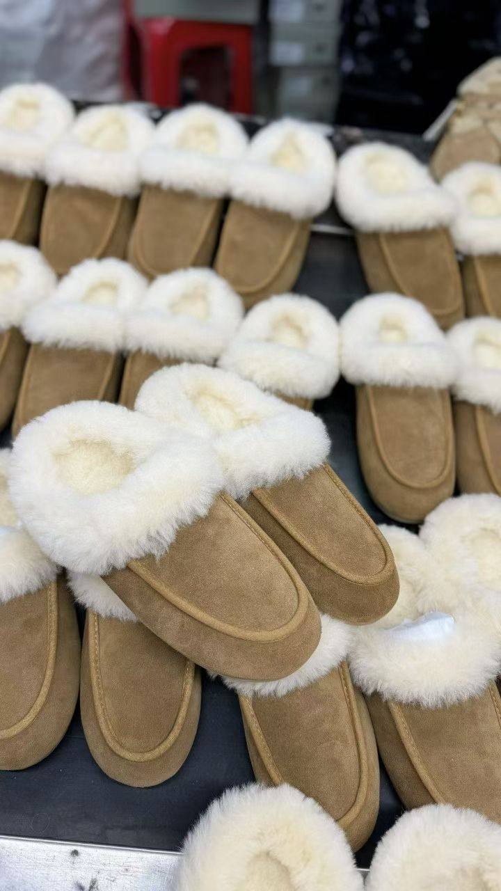 17年老店欧货真皮真毛复古勃肯鞋女2025冬季一脚蹬懒人毛毛鞋半拖,女鞋,包头拖,淘宝优惠券,粉丝福利购,淘宝优惠卷