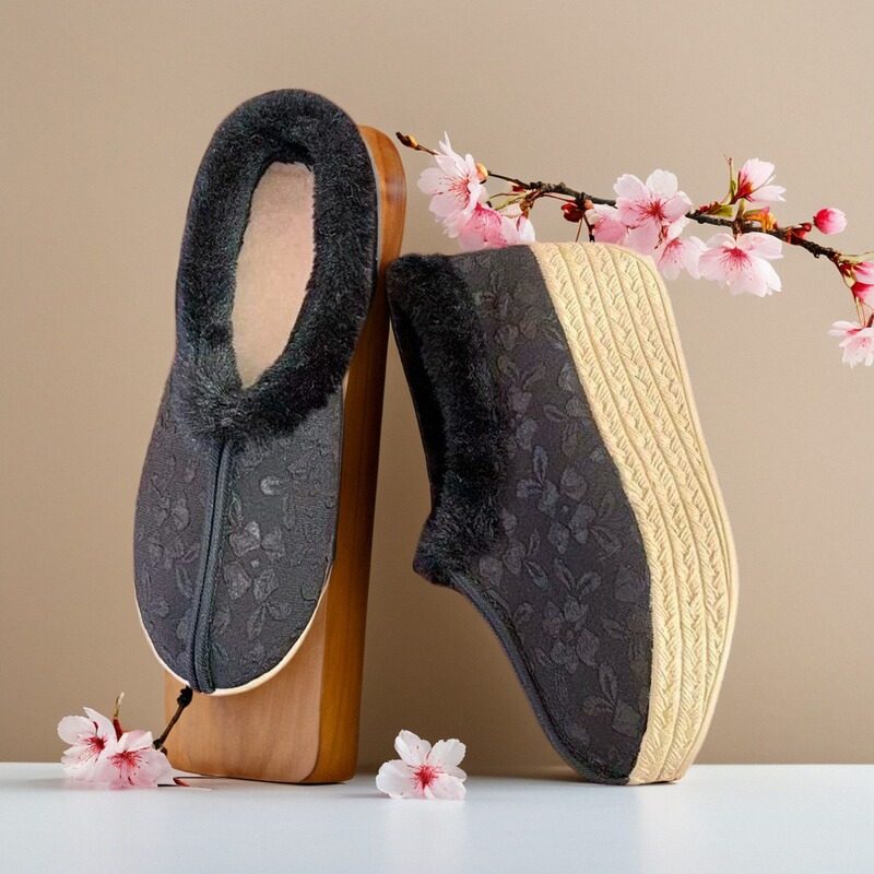 秋冬加绒松糕底厚底鞋摇摇鞋绣花鞋民族风布鞋国潮棉鞋加绒及踝靴,女鞋,棉鞋,淘宝优惠券,粉丝福利购,淘宝优惠卷