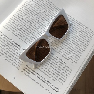 STB 白色猫眼ARK墨镜平替尖角方形猫眼复古墨镜UV400太阳眼镜