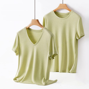 轻奢新款 8A级150S桑蚕丝 阿狸格格 夏季 T恤女 铜氨丝 宽松凉感短袖