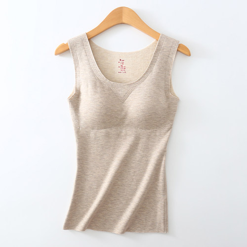 蚕丝德绒无痕保暖背心