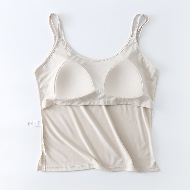 带胸垫防凸点宽松吊带背心女
