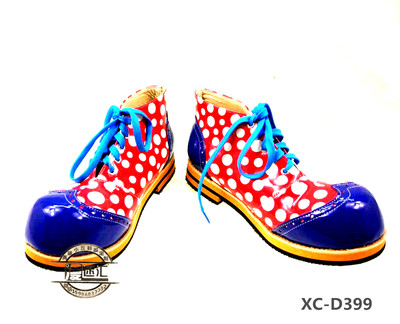 漫迷汇波点元素扁圆头均码小丑鞋表演舞台装扮clown shoesXC-D399