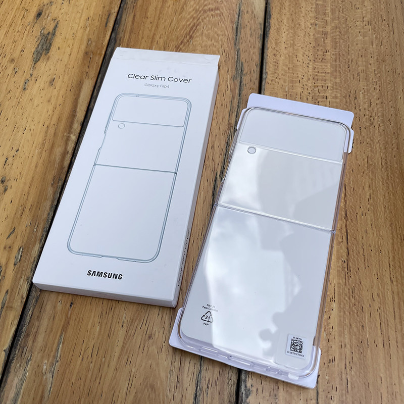 未拆封适用于三星ZFlip4手机壳W23flip保护套折叠屏透明原装保护壳简约透明正品Galaxy ZFlip4小清新男女外壳