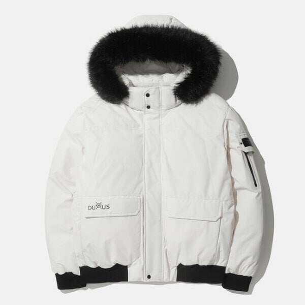 D家短款羽绒服情侣连帽