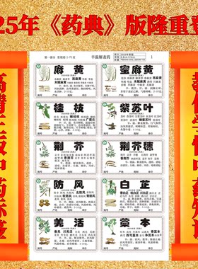 新2025版真珍镀膜中药标签贴纸