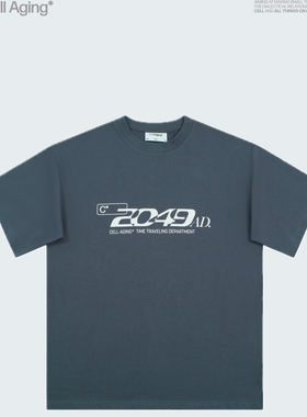 CELL AGING 2049赛博印花主题T恤春夏圆领潮牌短袖简约宽松