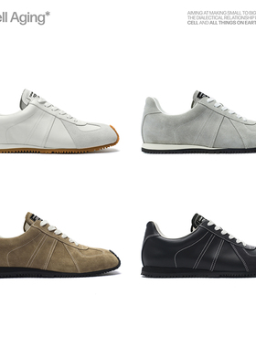 CELL AGING 「小方德」黑标复古方头德训薄底日常休闲男女运动鞋