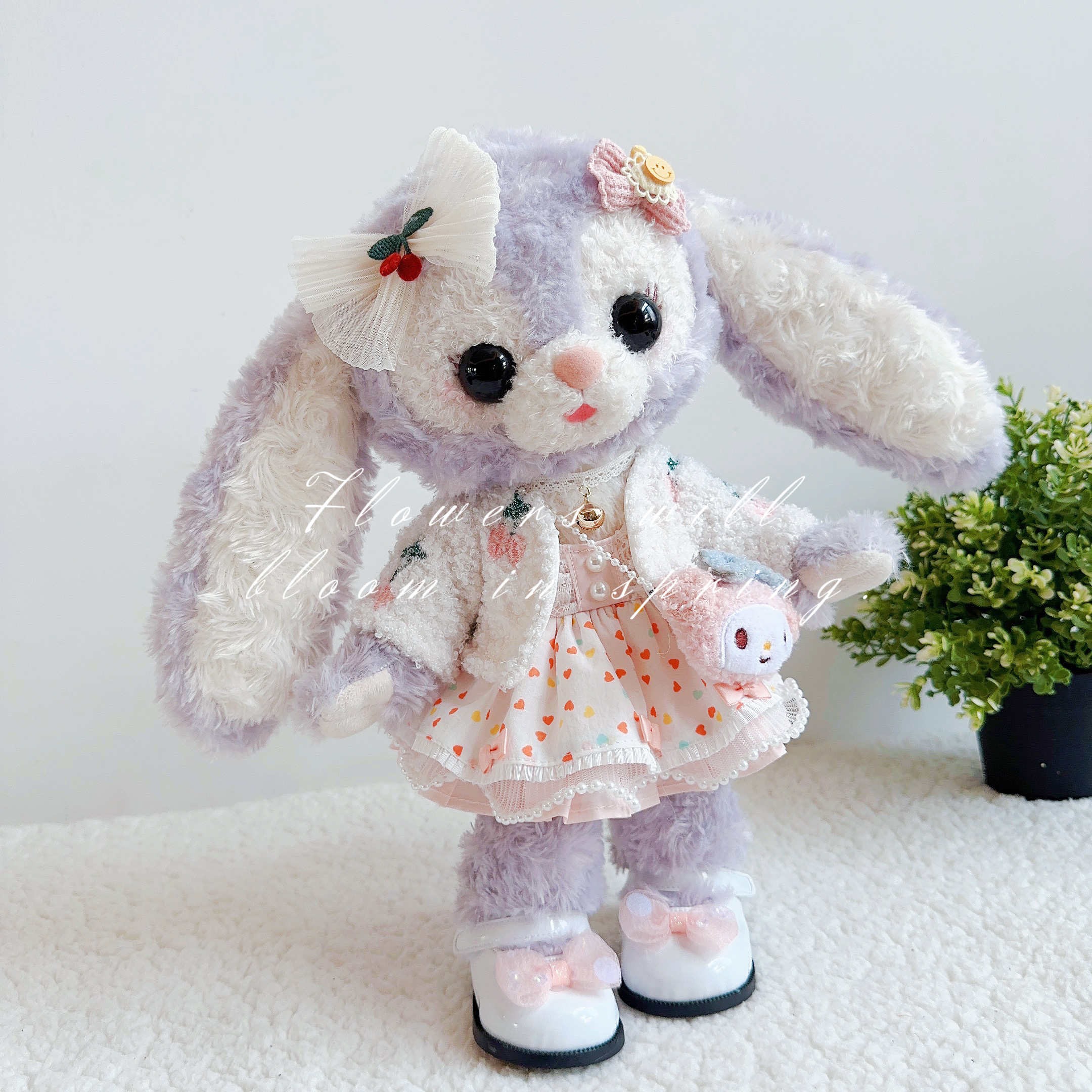 星戴露琳娜贝尔着替裙子公仔娃娃衣服裙子丽娜熊兔兔毛绒玩具公仔