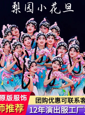 梨园小花旦舞蹈演出服装粉墨俏花旦戏曲舞台表演女子群舞剧目京剧