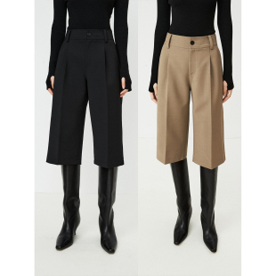 七分靴裤 秋冬百搭时髦休闲直筒百慕大精仿羊毛中裤 Studios MRS