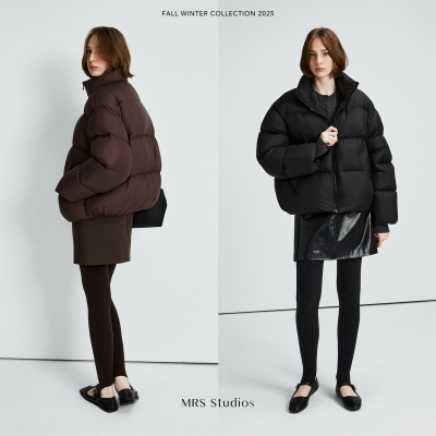 经典白鹅绒短款面包羽绒服