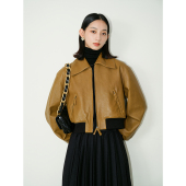 短款 英国无涂层全植鞣绵羊皮 夹克棒球服飞行员皮衣 Studios MRS