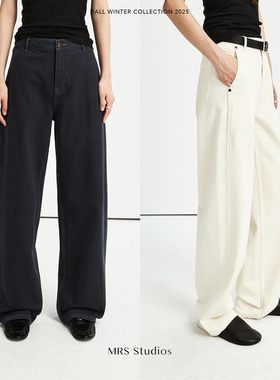 MRS Studios土耳其进口Bossa复古解构侧缝前移微弧及地弯刀牛仔裤