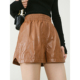 MRS 搭配Bi入复古摩登松紧腰皮短裤 Studios 英国進口腊感小羊皮