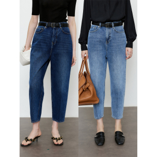 土耳其進口复古时髦压中缝九分锥形挺括高腰牛仔裤 MRS Studios