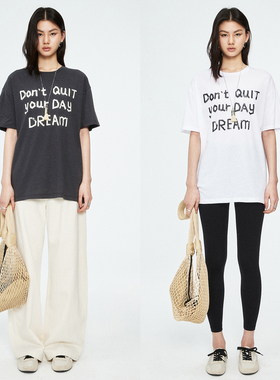 MRS Studios 原创“Don't Quit Your Day Dream”字母T恤