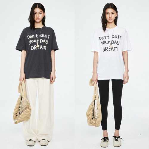 MRS Studios 原创“Don't Quit Your Day Dream”字母T恤