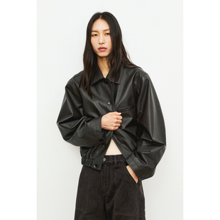 Studios lem@ire风短款 春款 进口小牛皮 夹克皮衣 新款 MRS