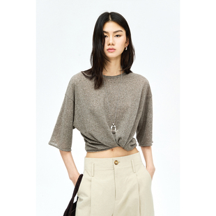 亚麻棉 经典 Studios 上衣 短袖 针织衫 空气质感ROW风極简宽松版 MRS