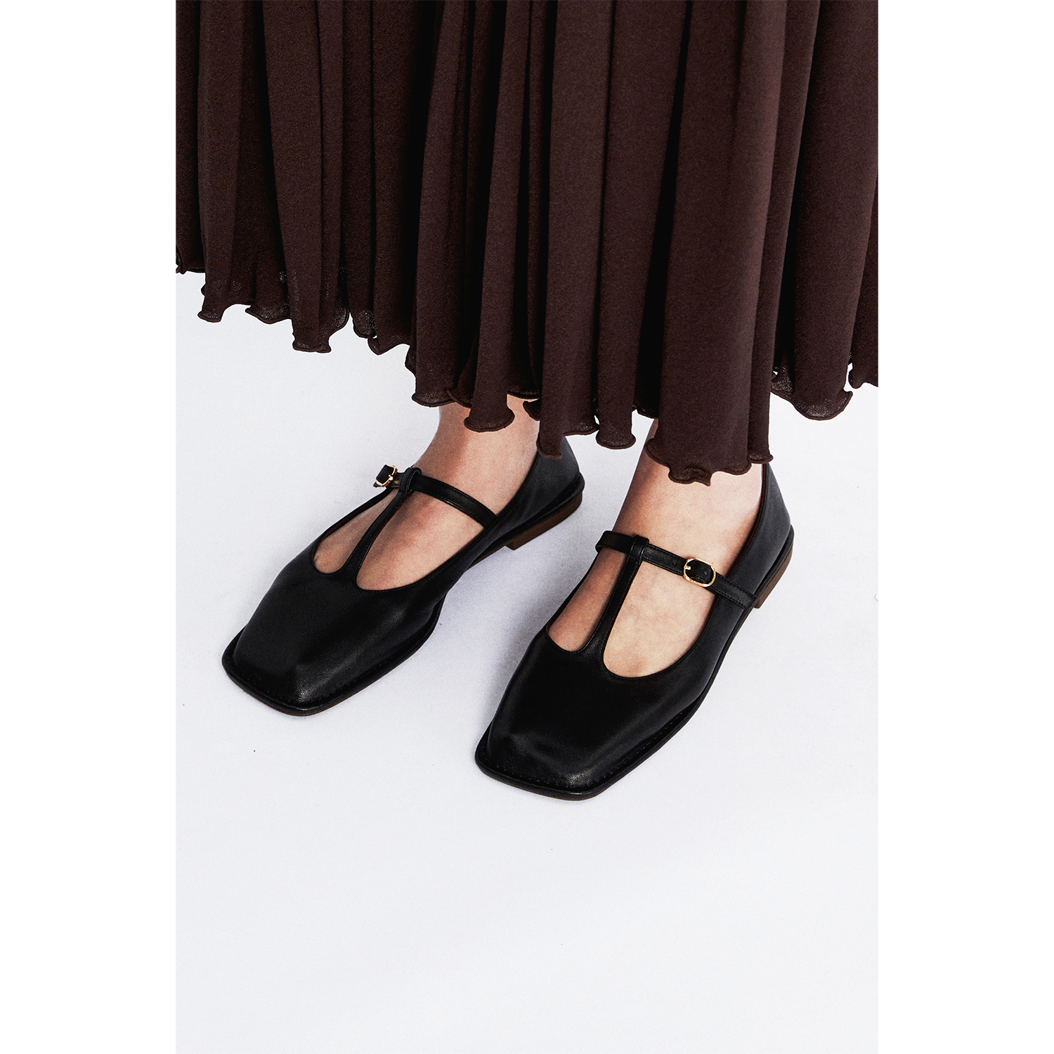 ROW风小羊皮玛丽珍时髦休闲鞋