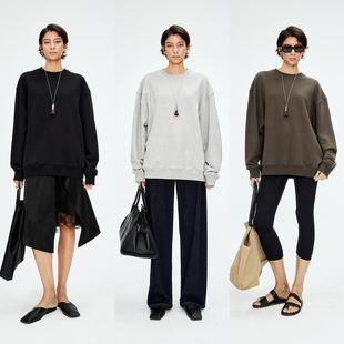 MRS Studios 日本进口classic系列 宽松显瘦男友BF风经典圆领卫衣