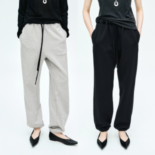 舒适休闲运动松弛感腰头抽绳加绒卫裤 小众设计醋酸 Studios MRS