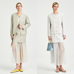 叠穿网纱半裙套装 MRS Studios英国LINTON&日本Miros仙女小香外套