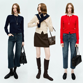 MRS prad@时髦叠穿立体密包扣康赛妮A级羊绒针织开衫 Studios 秀款