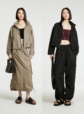 MRS Studios 日本三醋酸 gorpcore运动冲锋衣+降落伞裤+工装半裙