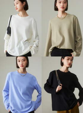 MRS Studios 秋冬内搭Bi入 保暖舒适经典针织羊毛圆领长袖T打底衫