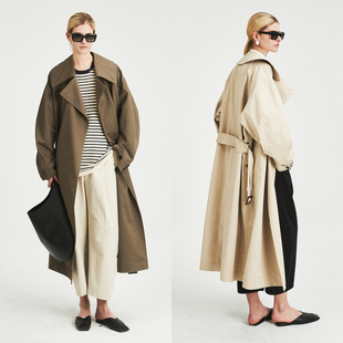 建筑结构廓形翻领风衣外套 LM风松弛慵懒 MRS Studios