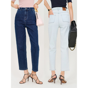 复古Vtg摩登锥形修腿型显瘦九分牛仔裤 柔软微弹高腰 Studios MRS