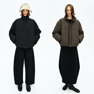 拉链短款 MRS 极简竖领 90白鹅绒 造型羽绒服外套夹克 Studios