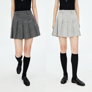 百褶半裙短裙裙裤 意大利进口亚麻真丝知识分子风短款 Studios MRS