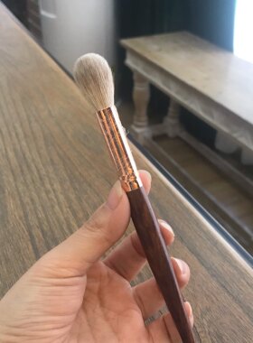 小圆头羊毛面部长杆沫桑多功能刷