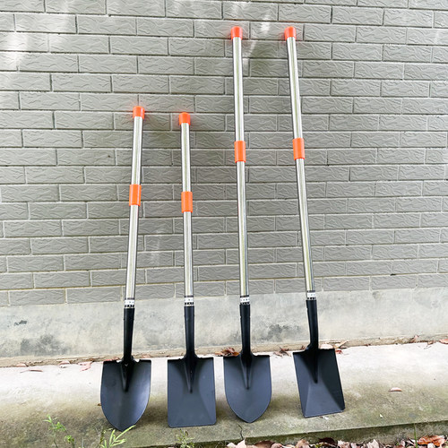 加厚伸缩不锈钢锹赶海铲家用钢锹