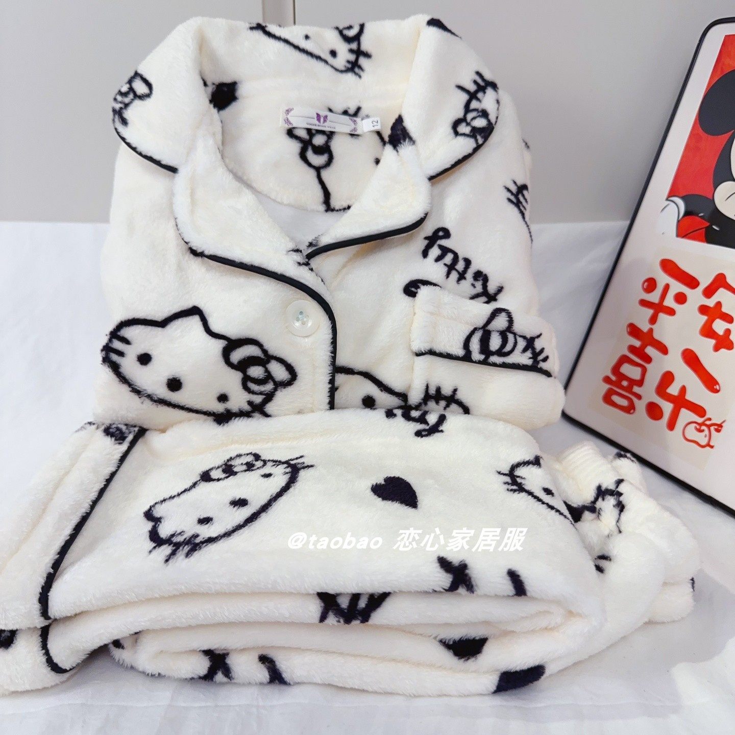 儿童睡衣珊瑚绒冬季加厚保暖可爱卡通中大童学生套装家居服法兰绒