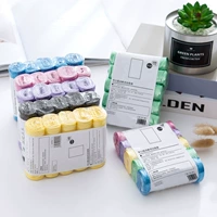 [家用通用新料普通点断式平口彩色垃圾袋环保分类收纳塑料袋五个装]