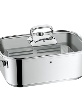 德国直邮WMF福腾宝蒸饭蒸锅不锈钢透明锅盖蒸屉解冻盘多功能蒸锅